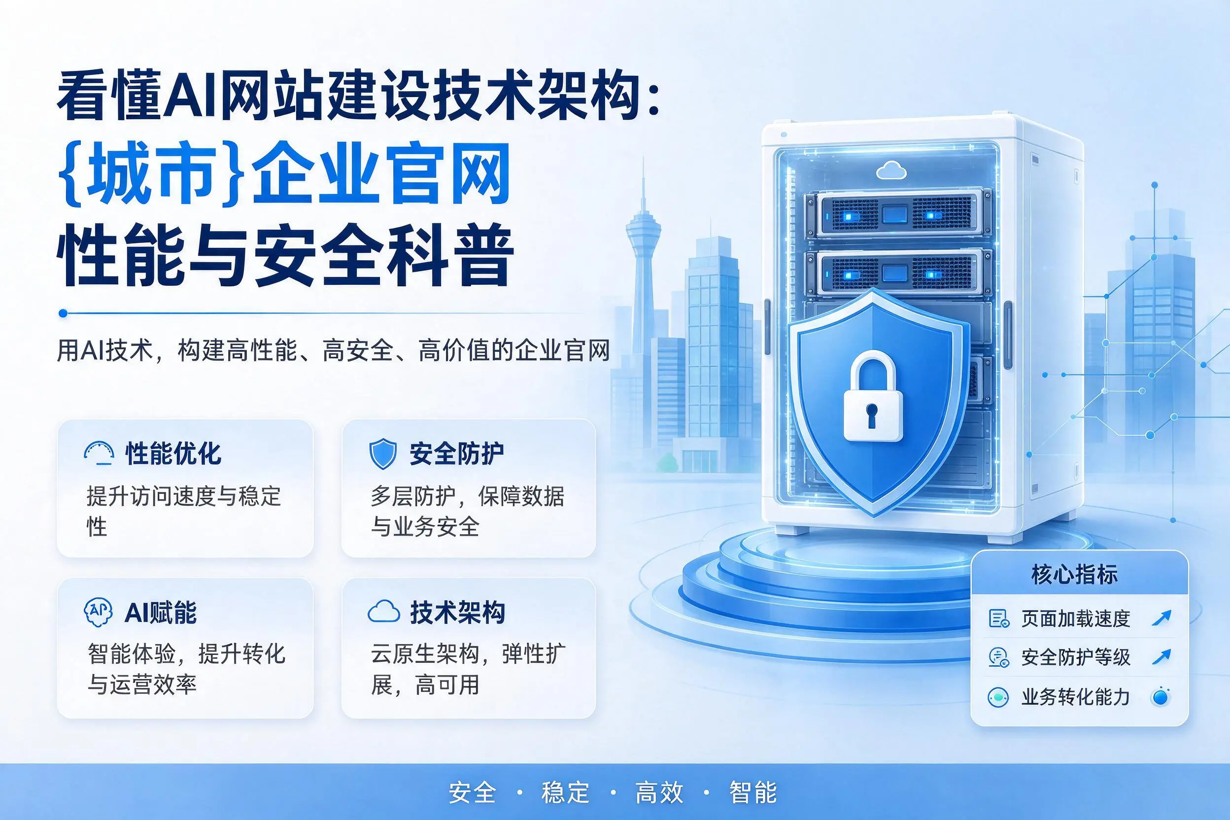 看懂AI网站建设技术架构：阿勒泰企业官网性能与安全科普