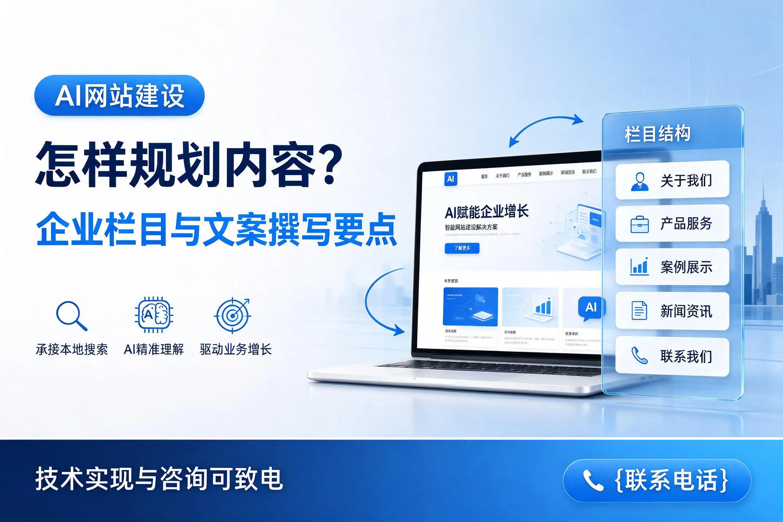 AI网站建设怎样规划内容?阿勒泰企业栏目与文案撰写要点