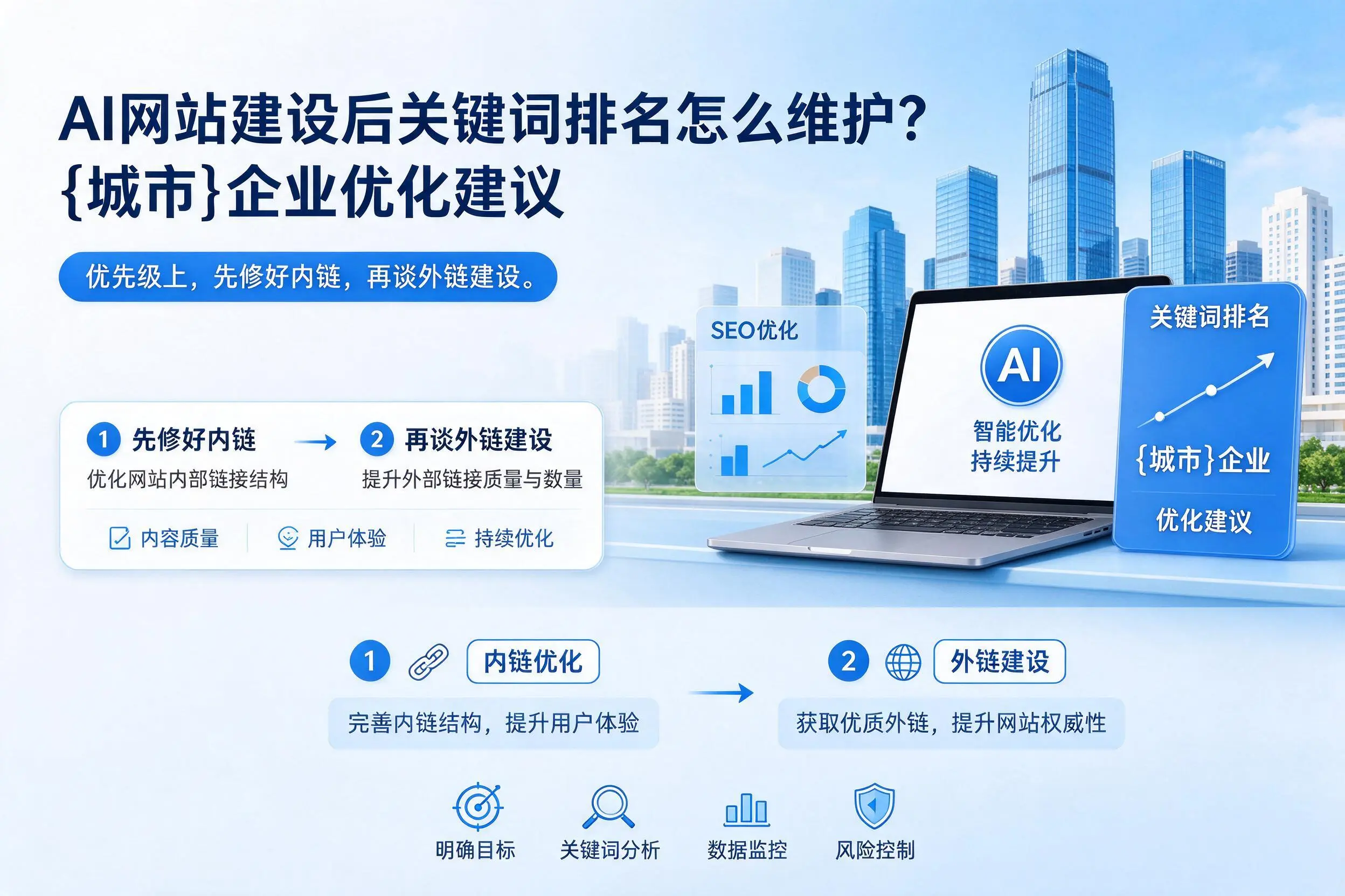 AI网站建设后关键词排名怎么维护？阿勒泰企业优化建议