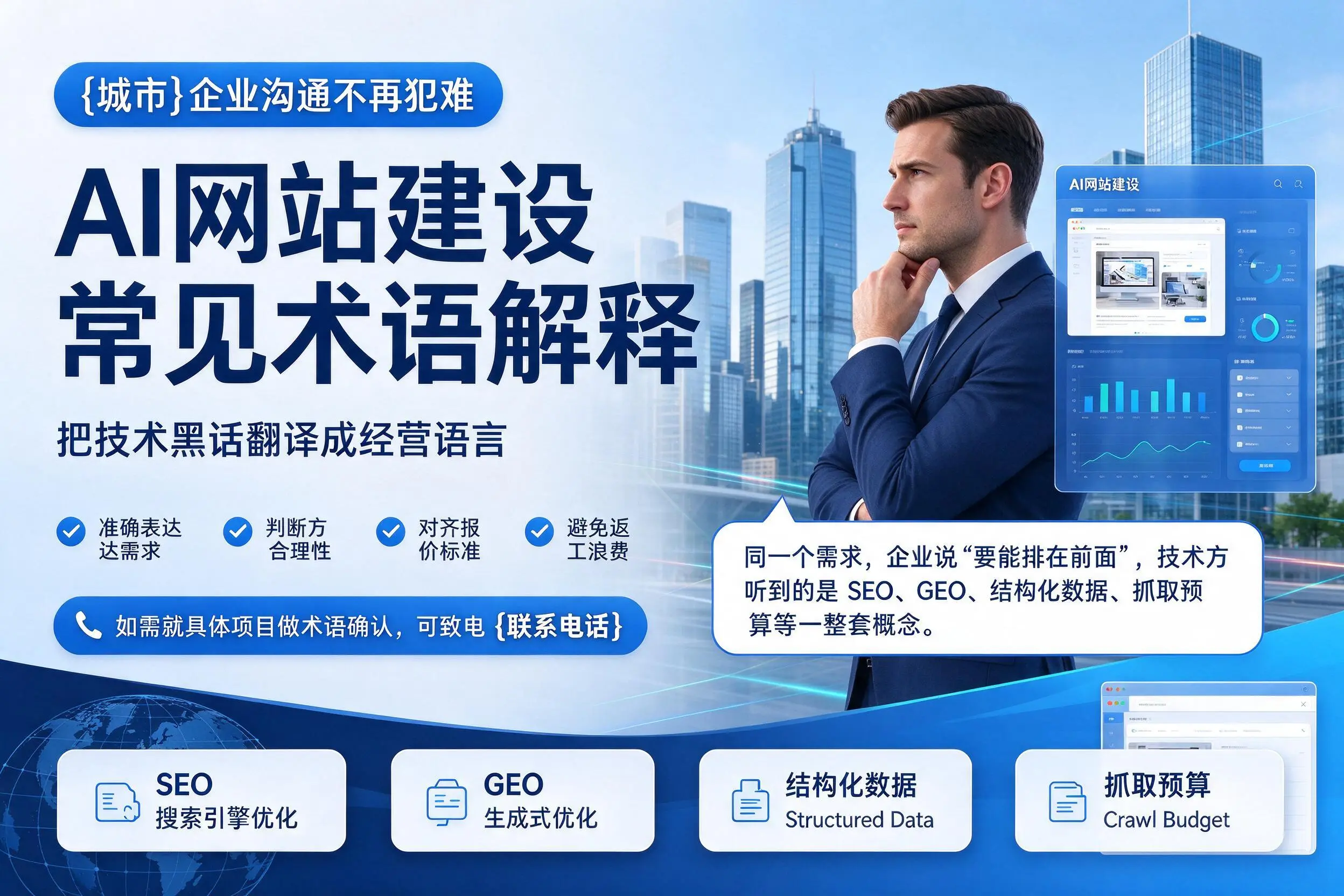 AI网站建设常见术语解释，阿勒泰企业沟通不再犯难