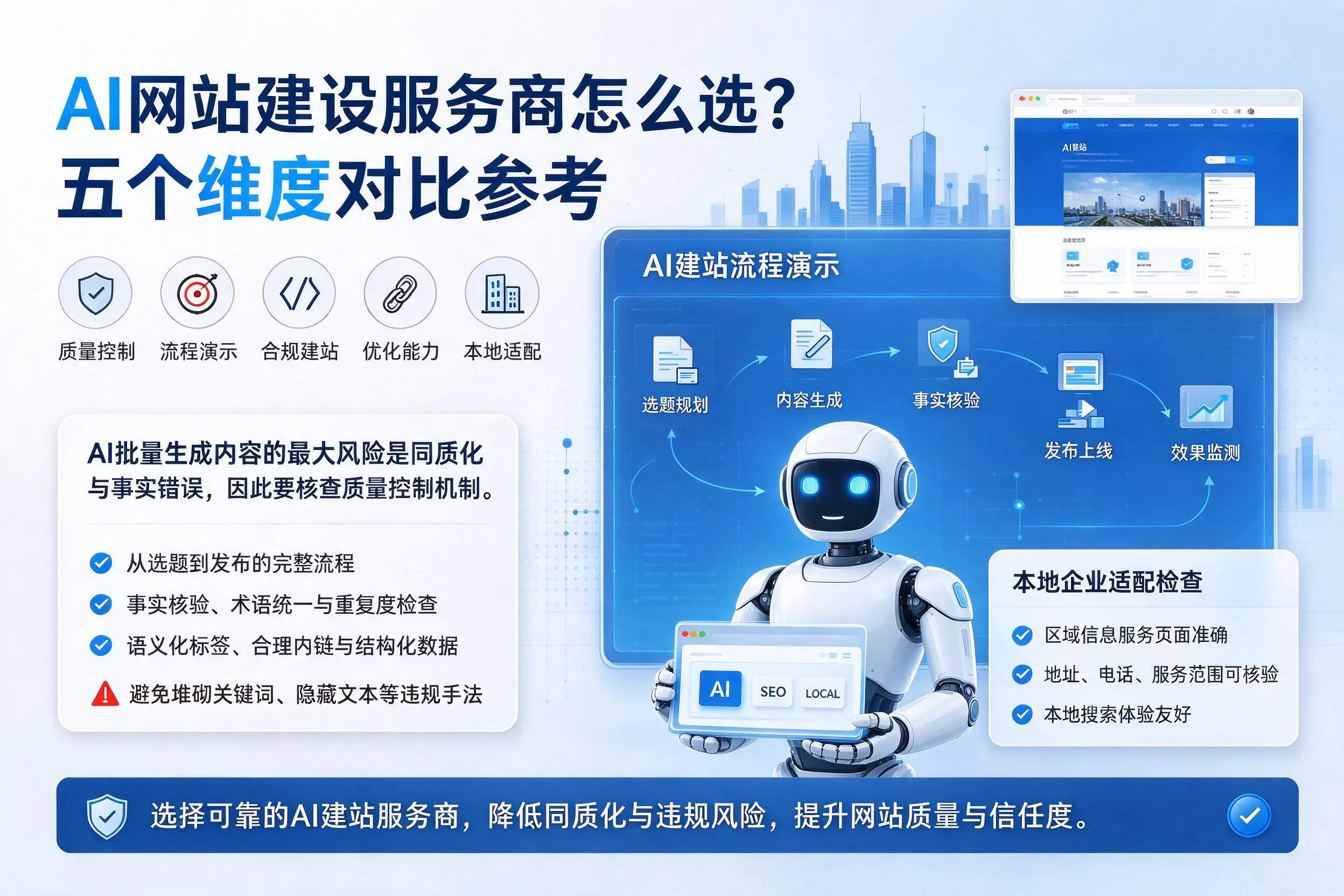 阿勒泰AI网站建设服务商怎么选？五个维度对比参考